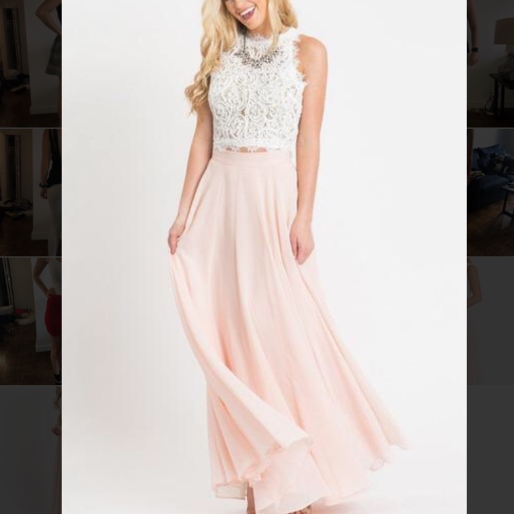 Amelia full pink maxi skirt from morning lavender